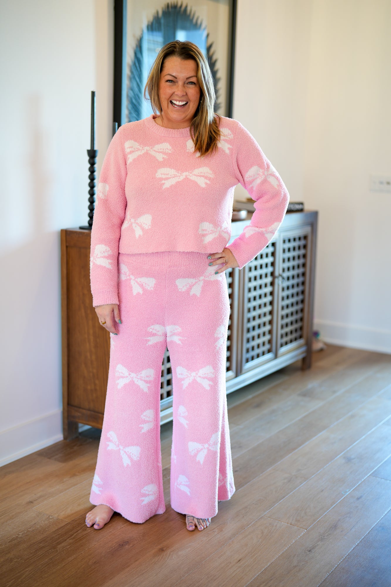 Sweet Escape Cammy Bow Lounge Set - Buttercup Lynne Boutique