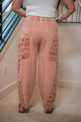 Ethnic Print Barrel Pants - Buttercup Lynne Boutique