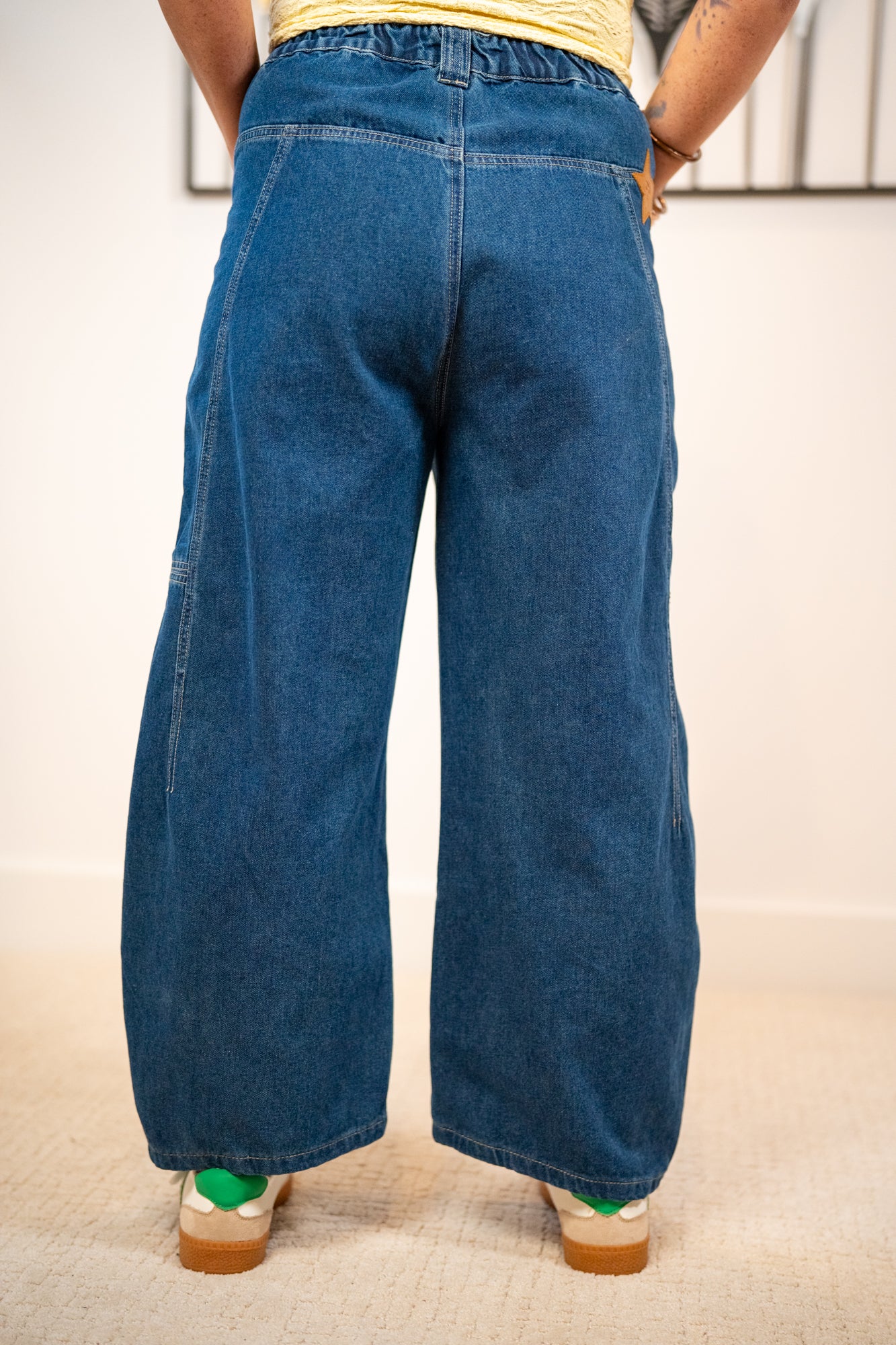 More Than You Two Tone Washed Jeans
