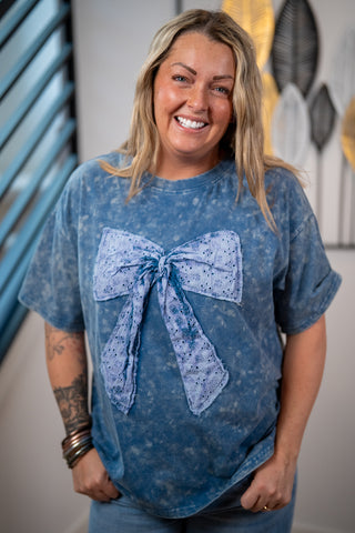 Sage & Fig Sweet Knot Bow Tee