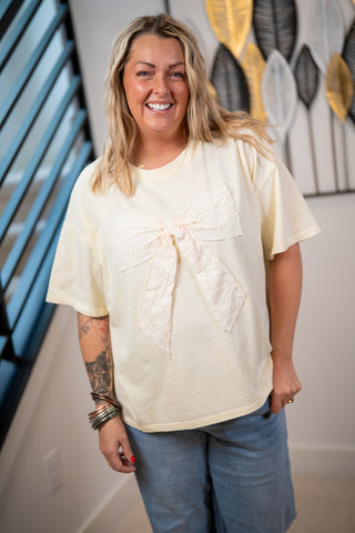 Sage & Fig Sweet Knot Bow Tee