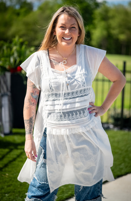 Whispers of Lace Maxi Top