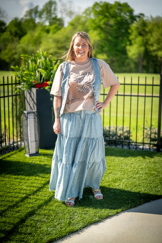 Oli & Hali Maxi Tiered Skirt