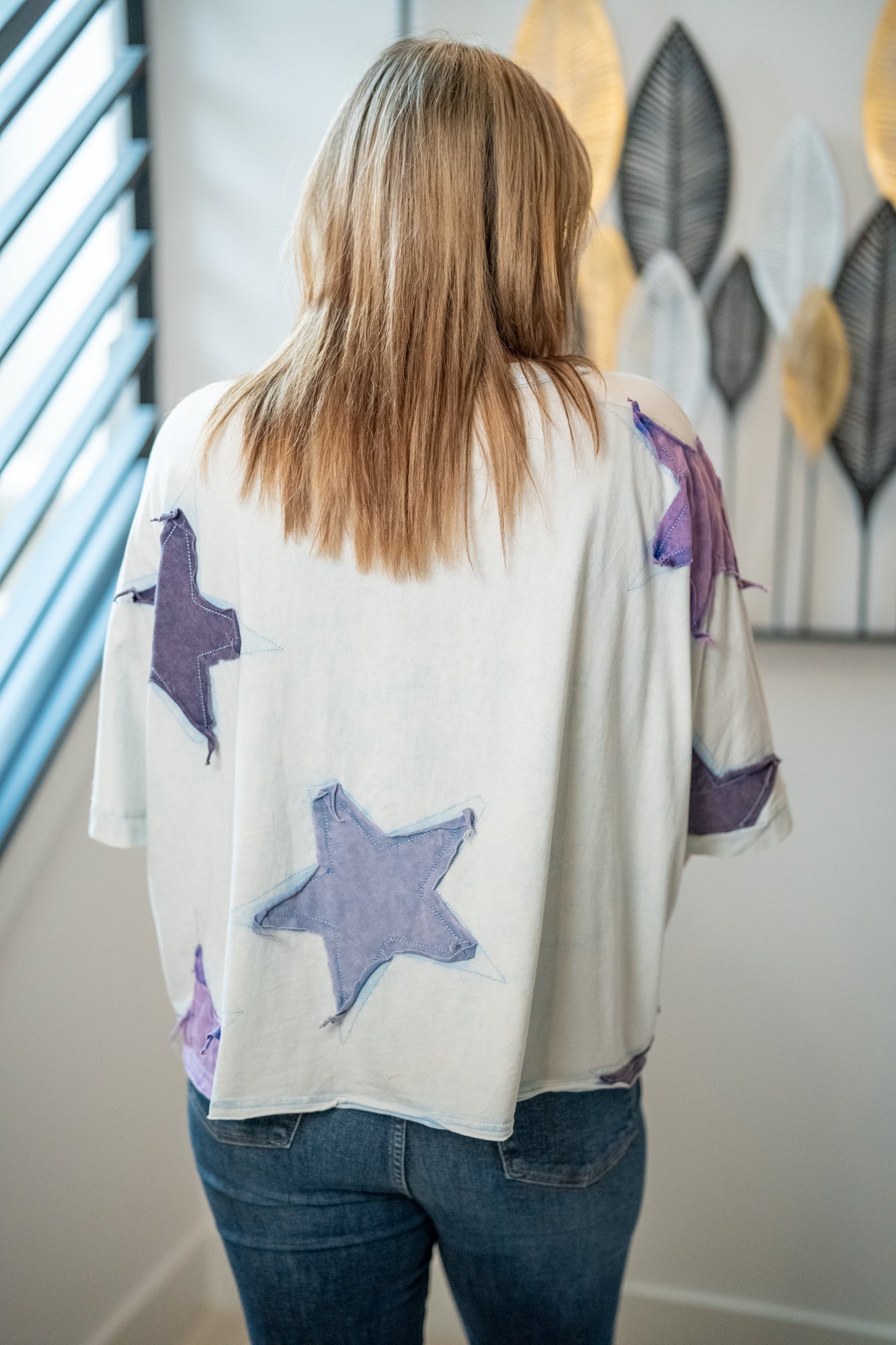 Oli & Hali Washed Star Patchwork Tee - Buttercup Lynne Boutique