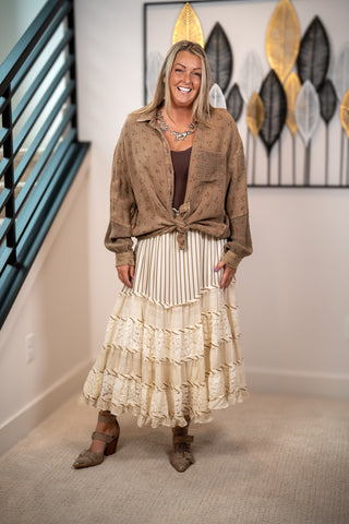 Free Spirit Lace Maxi Skirt Easel