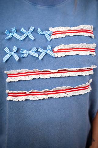 Easel Americana Ribbon Flag Pullover