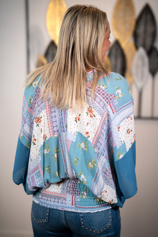 Floral Boho Smocked Blouse by Adora