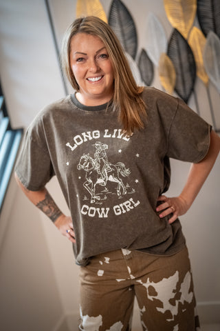 Long Live Cow Girl Tee - Buttercup Lynne Boutique