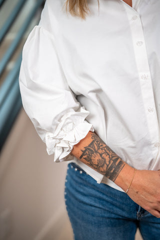 Balloon Sleeve Button Down Top Easel