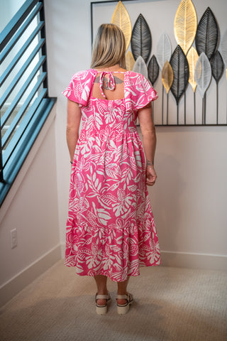 Easel Tropical Print Maxi Dress - Buttercup Lynne Boutique
