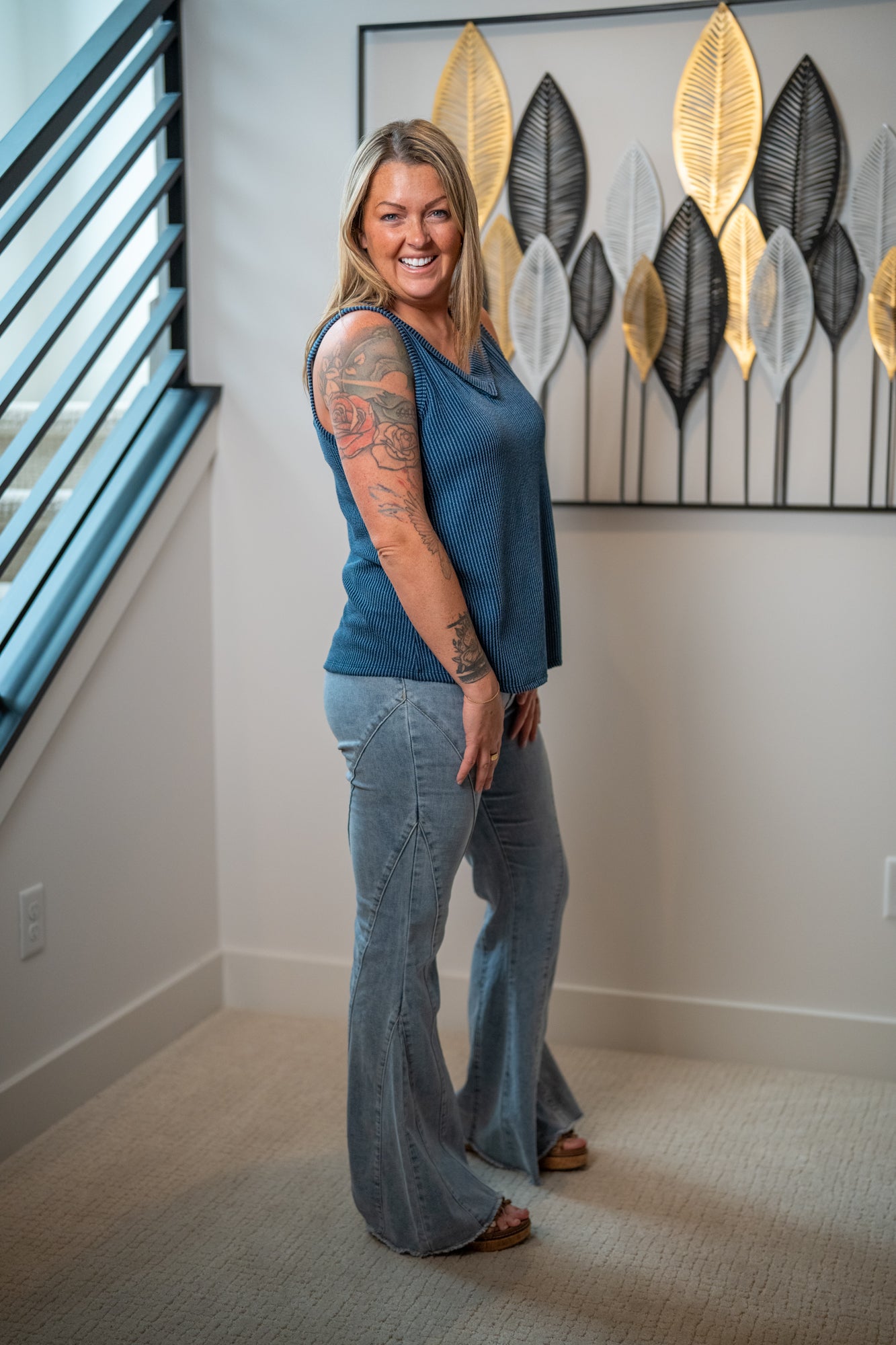 Casual V Neck Tank Top - Buttercup Lynne Boutique