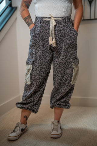 POL Leopard Print Pants