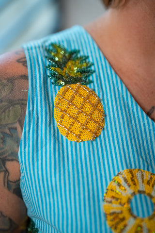 Queen of Sparkles Pineapple Paradise Vest