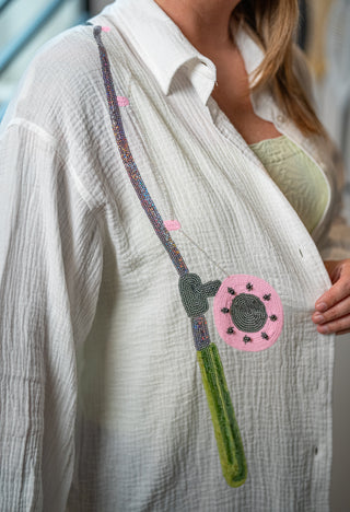 Queen of Sparkles Gone Fishin' Gauze Tunic
