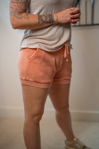 Easel Mineral Washed Thermal Shorts - Buttercup Lynne Boutique