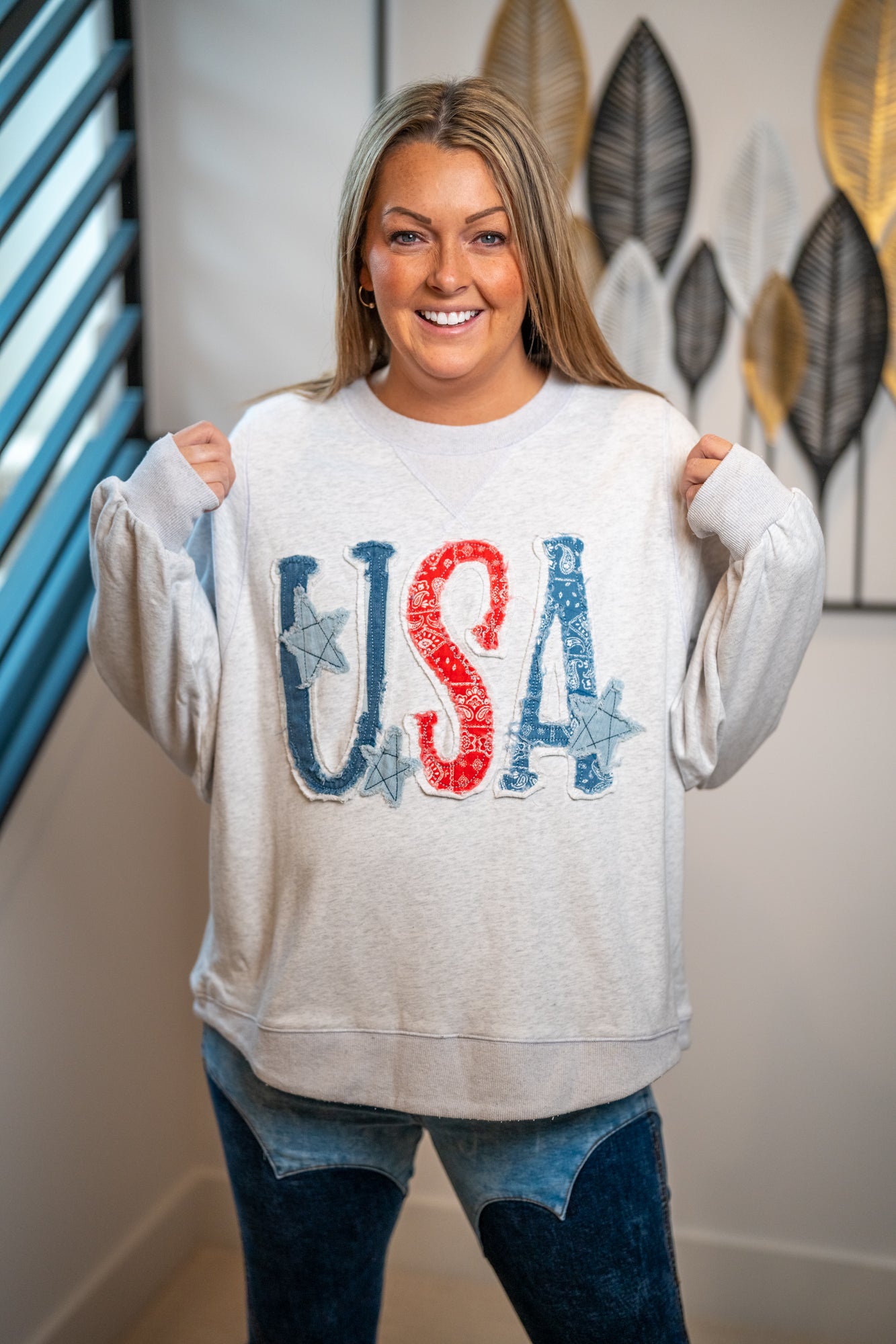 Easel USA Sweatshirt - Buttercup Lynne Boutique