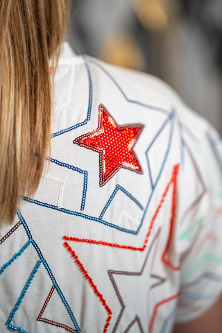 Queen of Sparkles Stars & Sparkle Tee