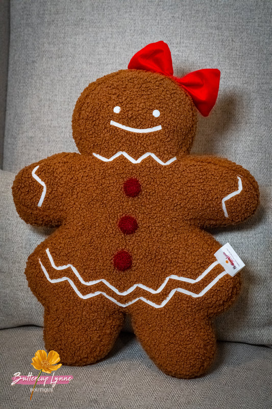 Ruby Sugar Gingerbread Sherpa Pillow
