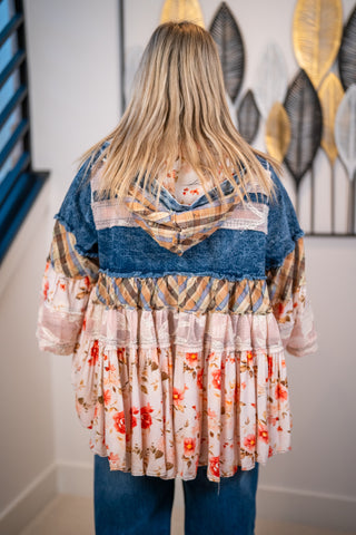 Free Spirit Ruffle Denim Jacket Oli & Hali