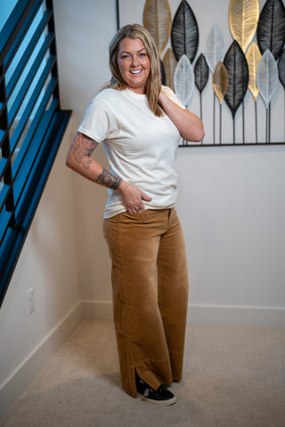 Easel Stretch Baby Corduroy Wide-Leg Pants - Buttercup Lynne Boutique