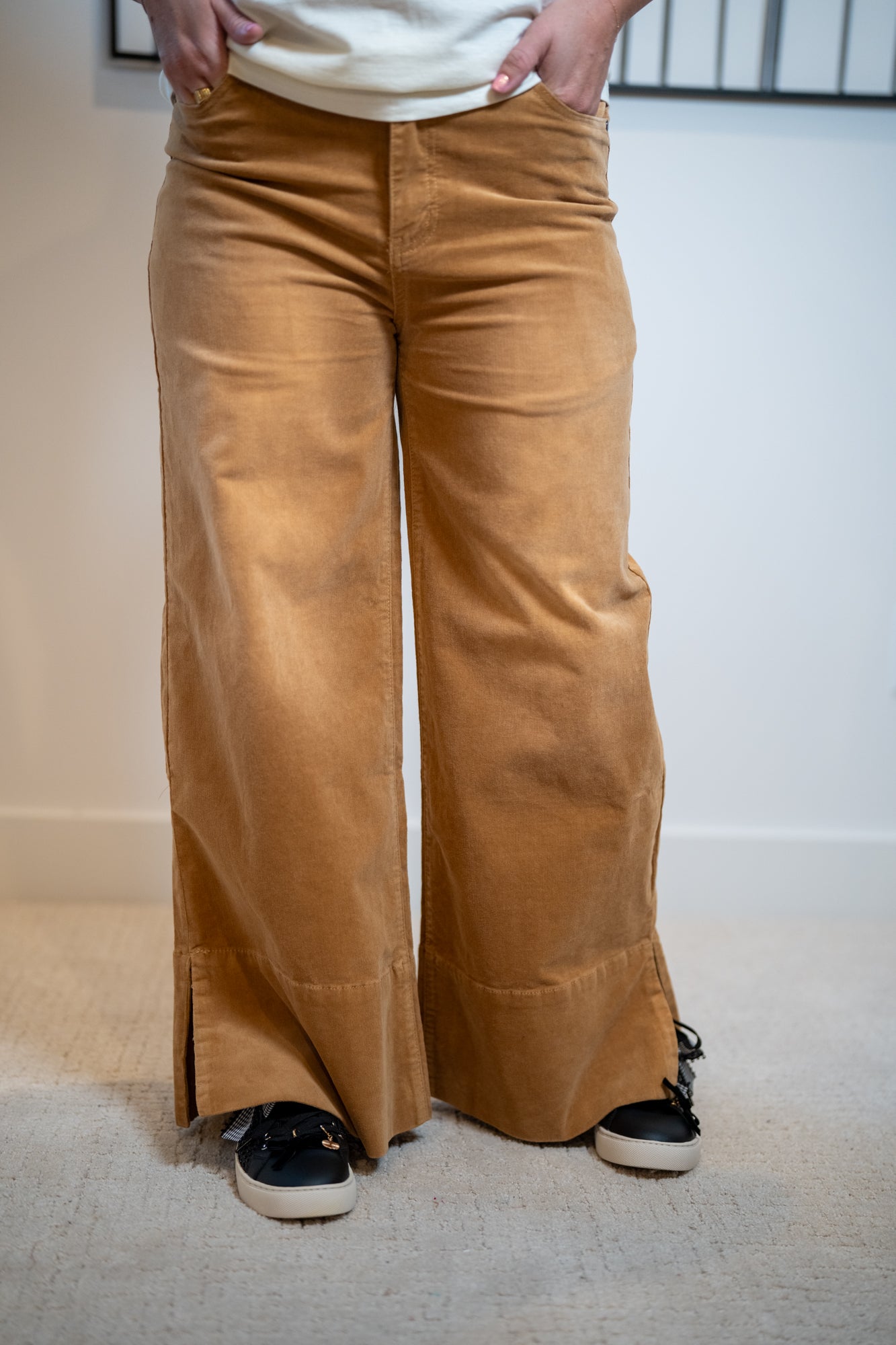 Easel Stretch Baby Corduroy Wide-Leg Pants - Buttercup Lynne Boutique