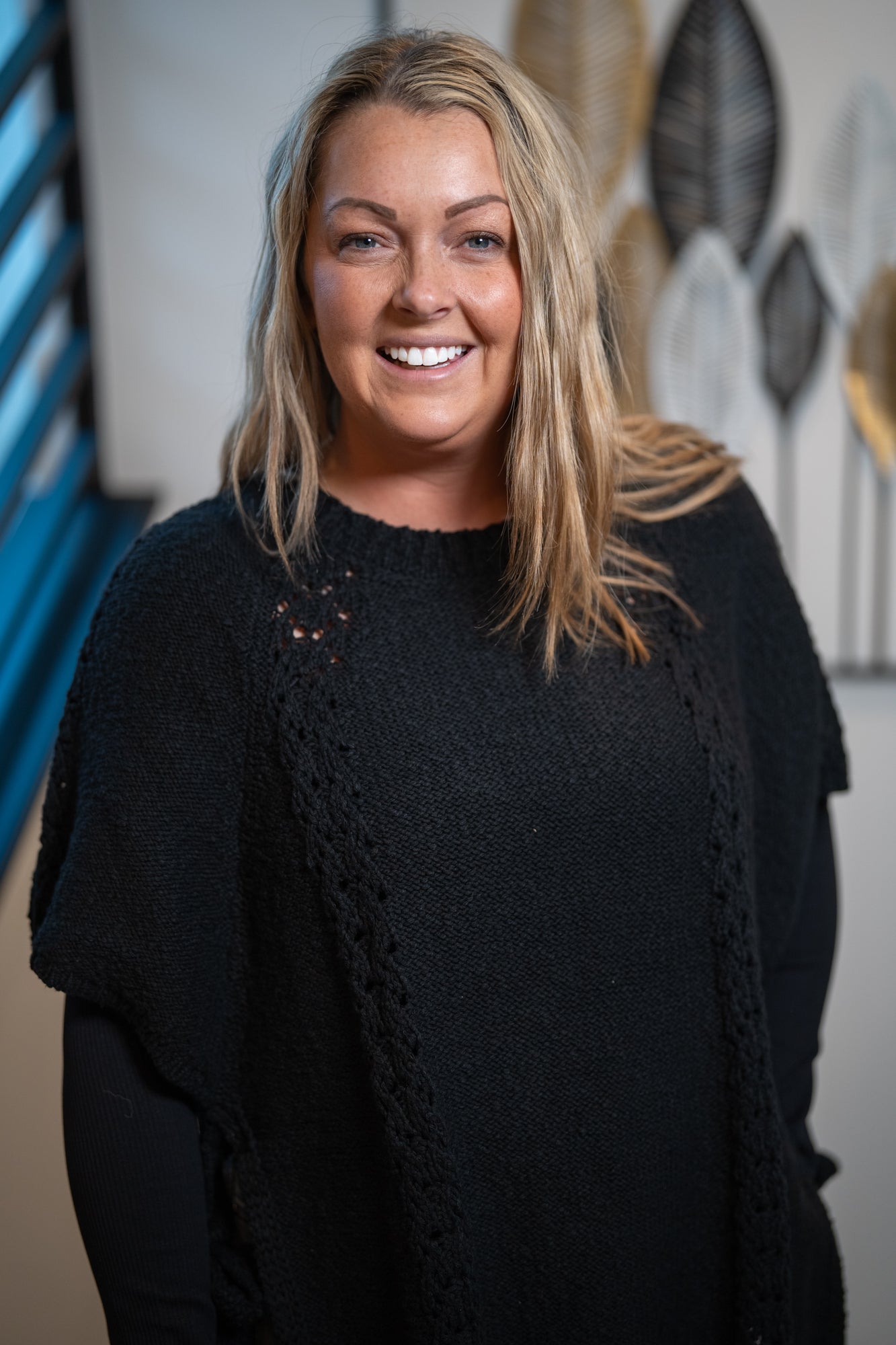 Easel Half Sleeve Knitted Poncho - Buttercup Lynne Boutique