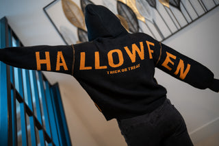Mello Halloween Hooded Sweater — Jack-O’-Lantern - Buttercup Lynne Boutique