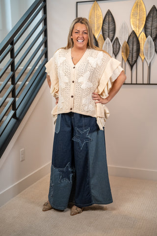 Butterfly Ruffle Lace Cardigan Mello