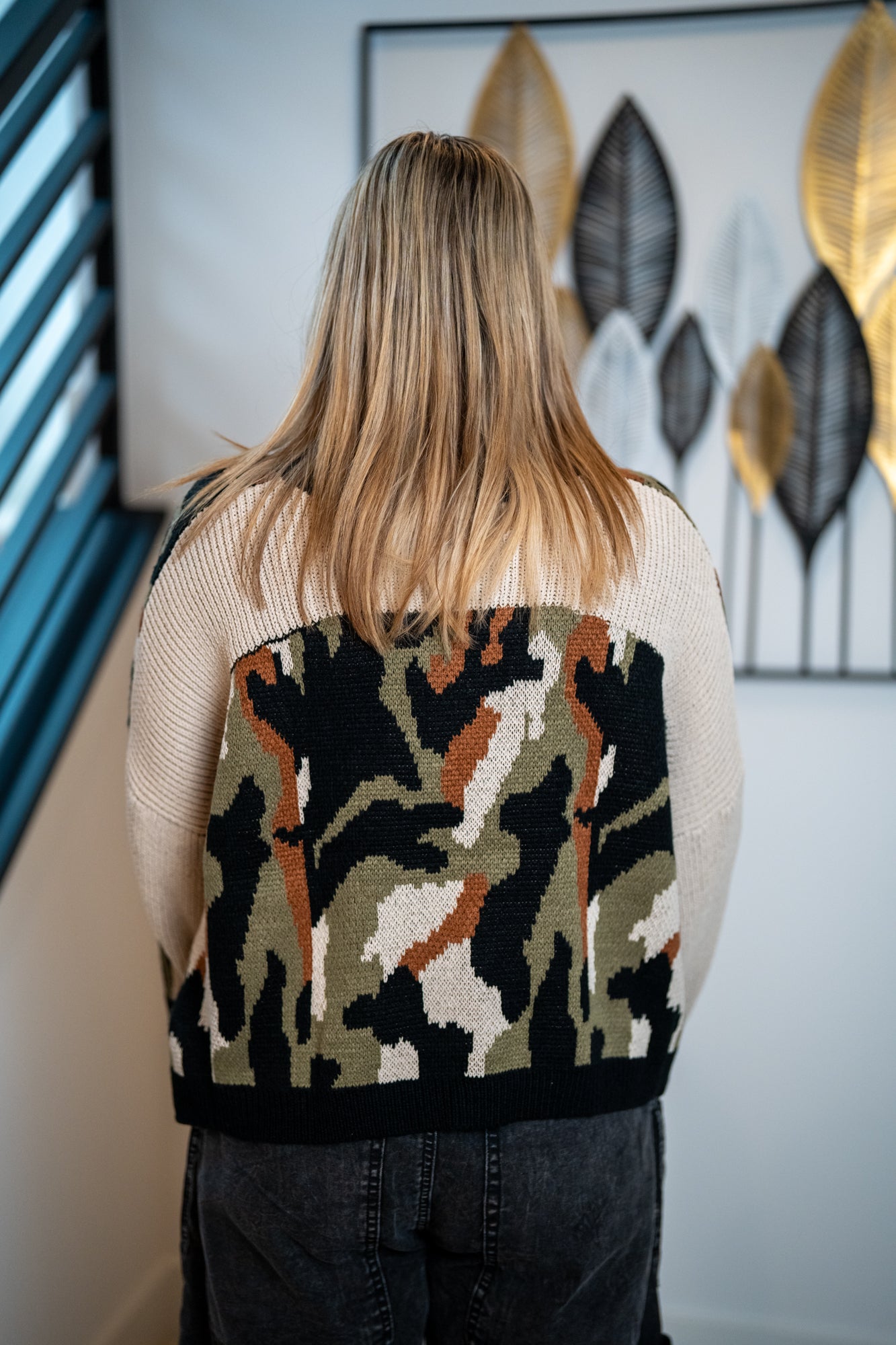 Mello Camouflage Knit Sweater