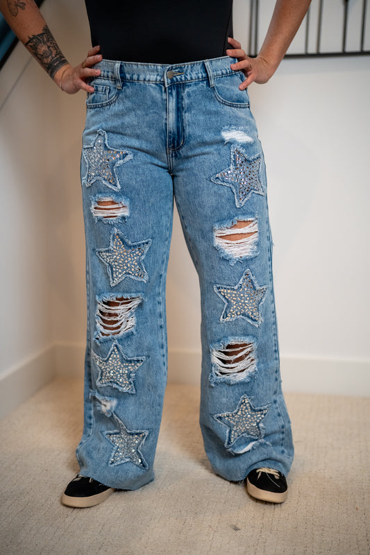 Oli Hali Washed Stone Star Denim Pants