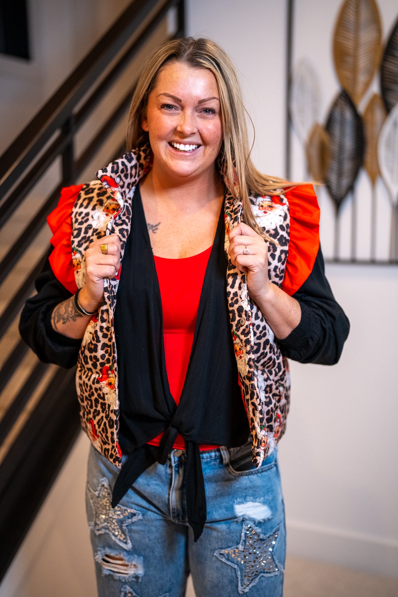 Santa Safari Chic Puffer Vest