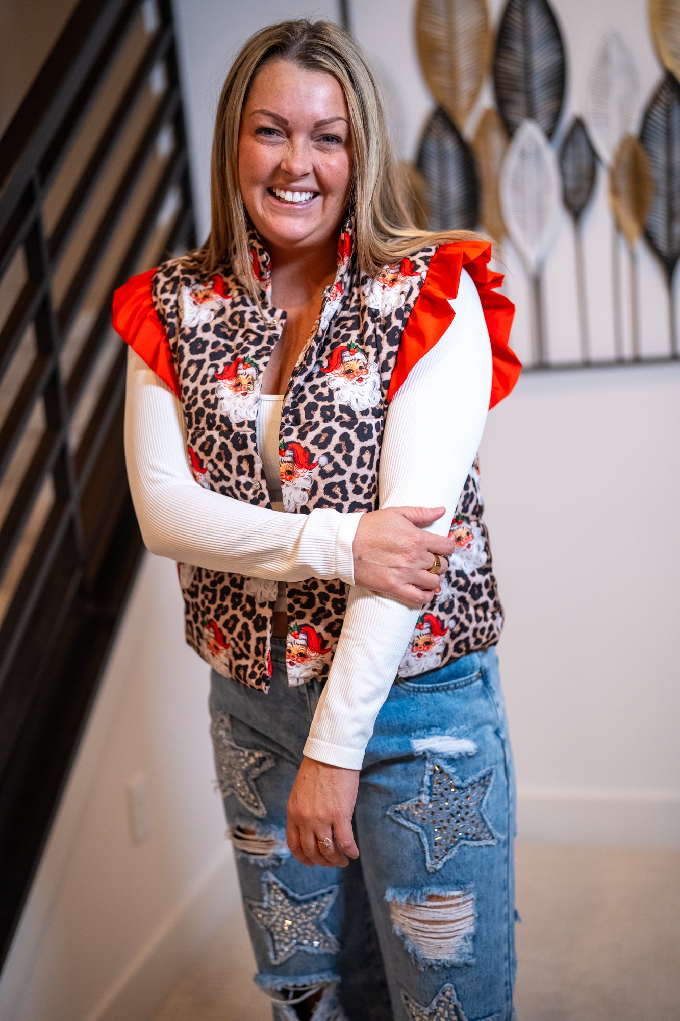 Santa Safari Chic Puffer Vest