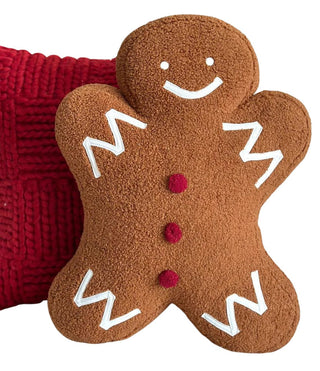 Cinnamon Jack Gingerbread Sherpa Pillow - Buttercup Lynne Boutique