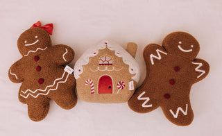 Sugarplum Gingerbread Cottage Pillow - Buttercup Lynne Boutique