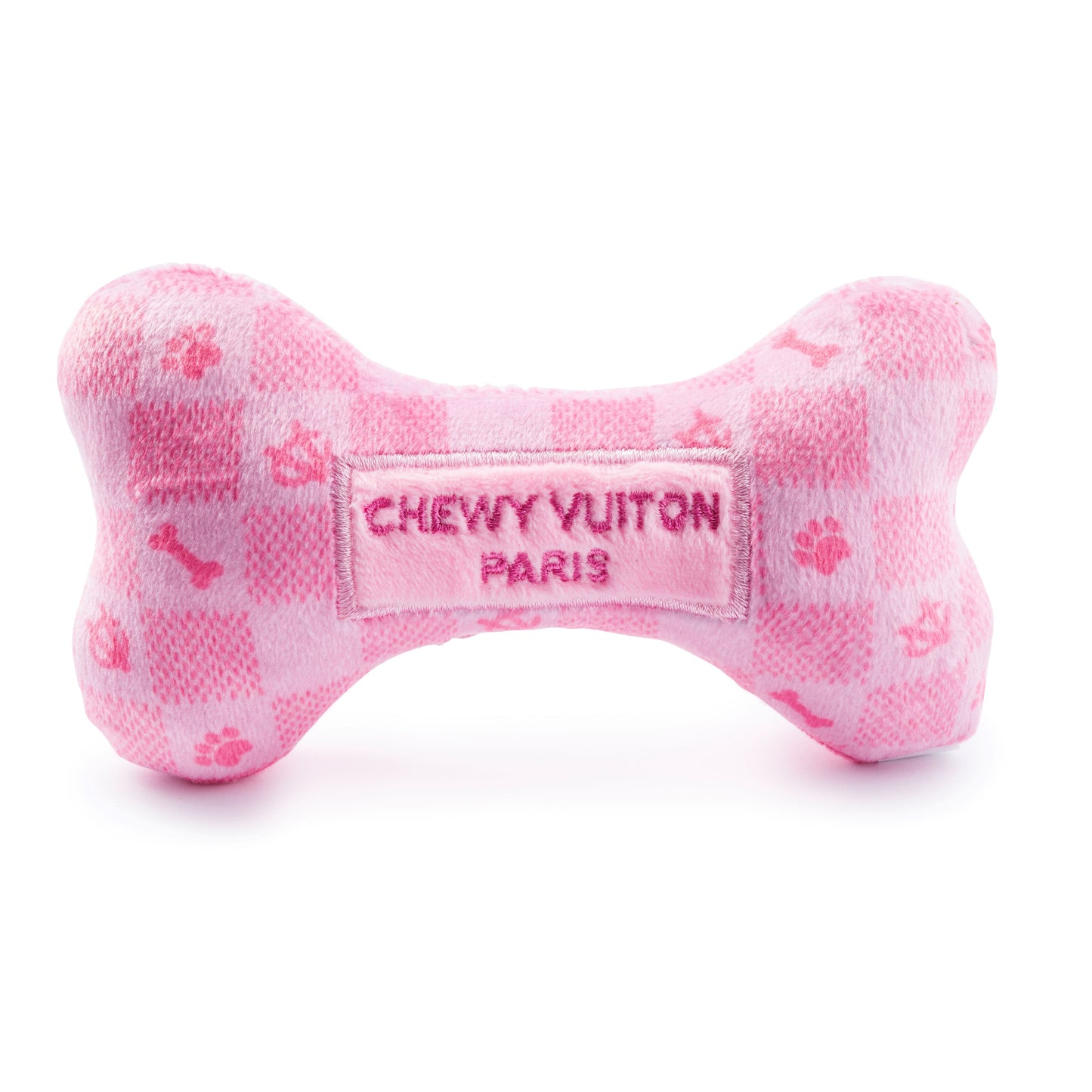 Pink Checker Chewy Vuiton Bone - Buttercup Lynne Boutique