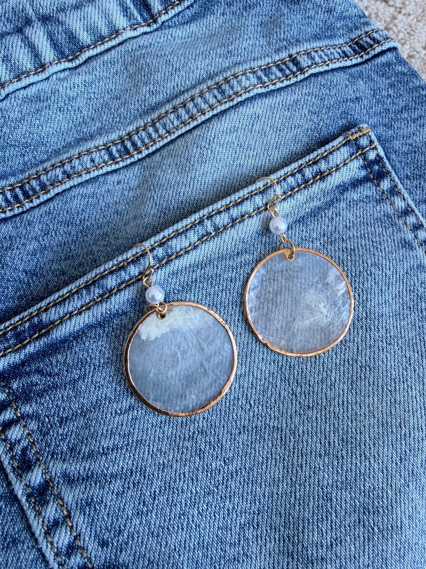Seashell Glow Drop Earrings