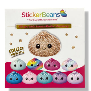 StickerBeans Surprise Dumpling Multipack Box featuring rhinestone dumpling stickers in assorted colors