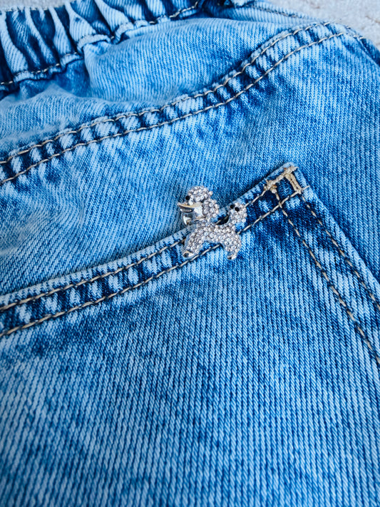 Sparkle Poodle Lapel Pin