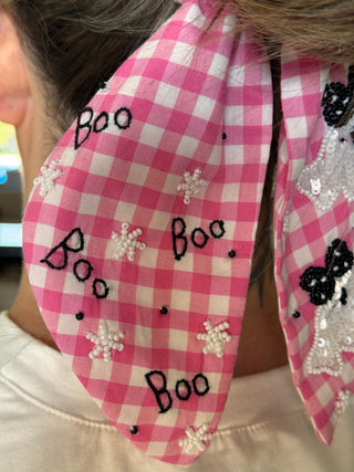 Ghosty Pink Gingham Scrunchie - Buttercup Lynne Boutique