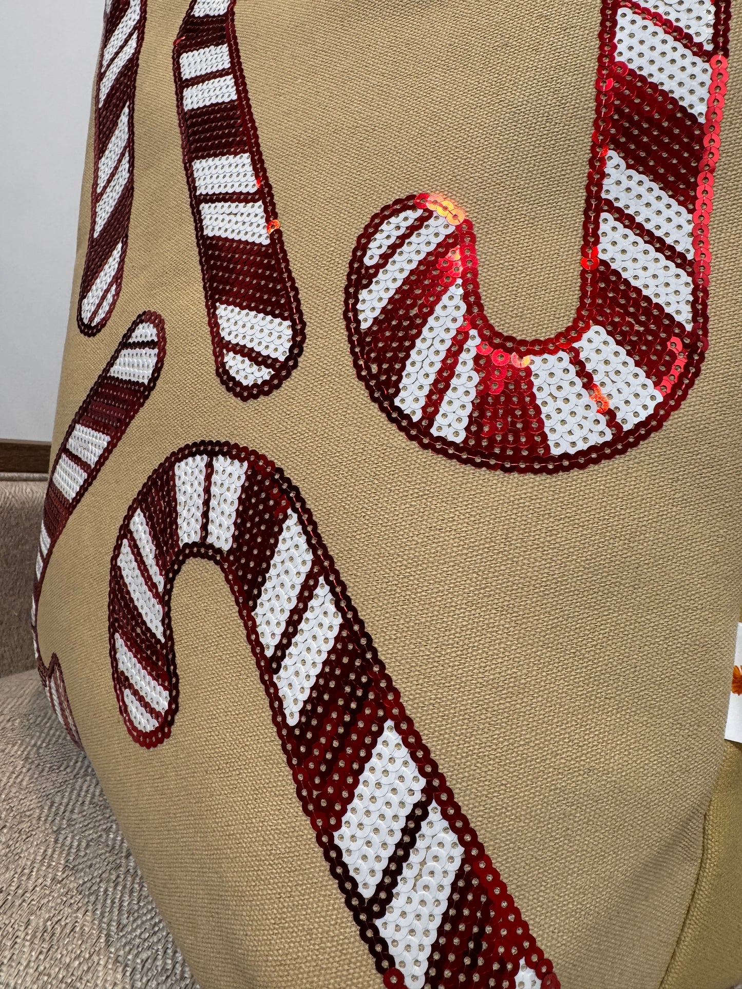 Candy Cane Sparkle Tote