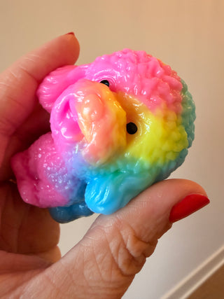 Sticky Rainbow Poodle Squishy The Toy Network