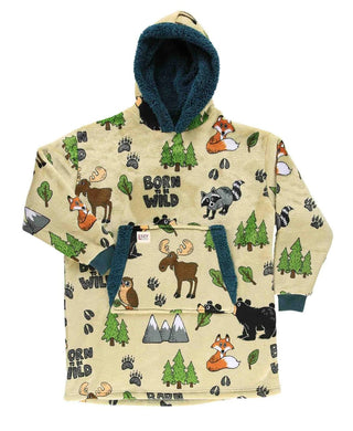 Born to Be Wild Kids Blanket Hoodie