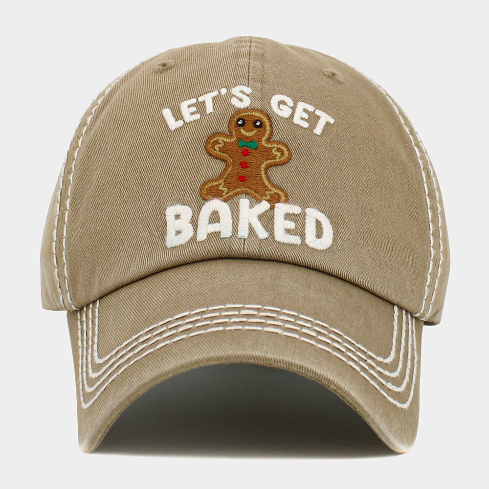 Gingerbread Baseball Cap - Let's Get Baked - Buttercup Lynne Boutique