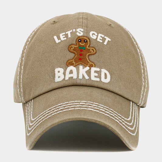 Gingerbread Baseball Cap - Let's Get Baked - Buttercup Lynne Boutique