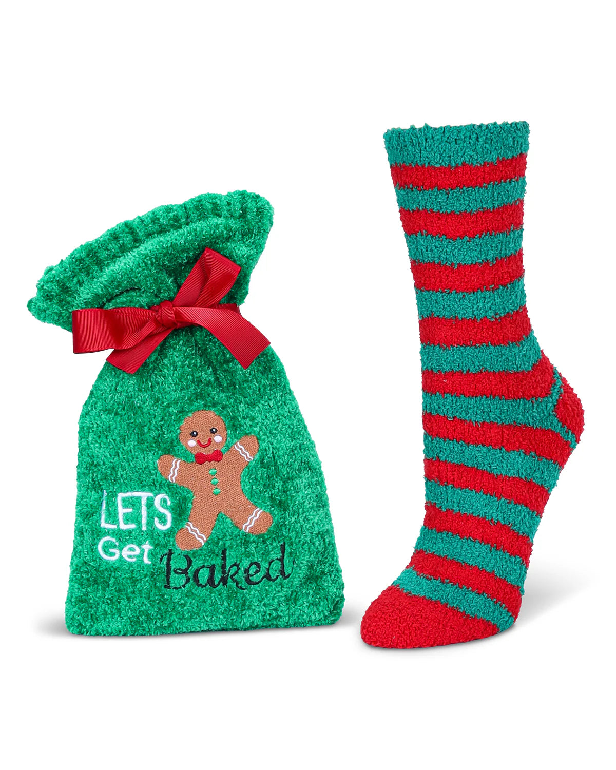 MeMoi Cozy Sock & Gift Bag Set – Let’s Get Baked & Let It Snow