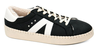 Corkys No Chaser Black Vegan Leather Sneaker with Faux Fur Lining Buttercup Lynne Boutique