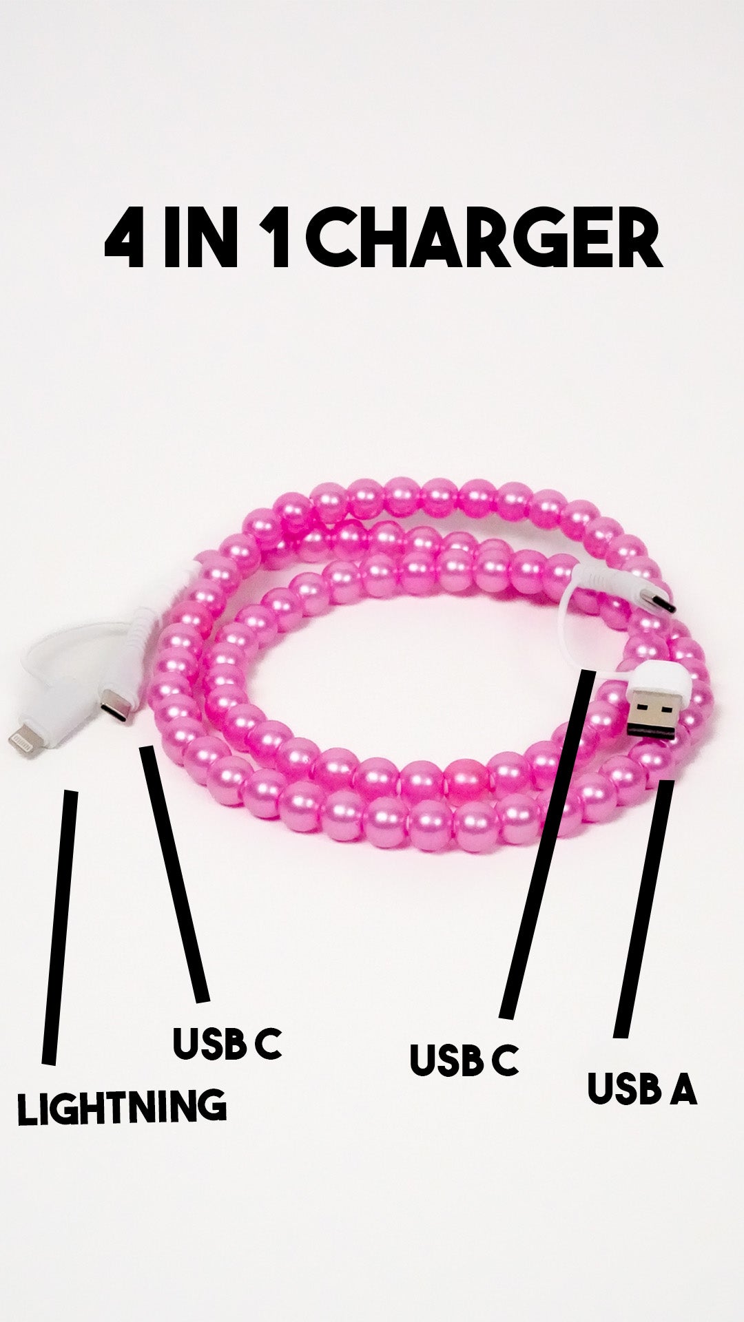 Buttercup 4-in-1 Beaded Charging Cord - Buttercup Lynne Boutique