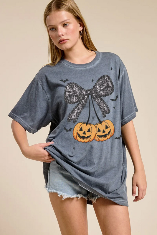 Zutter Cherry Pumpkin Bow Tee
