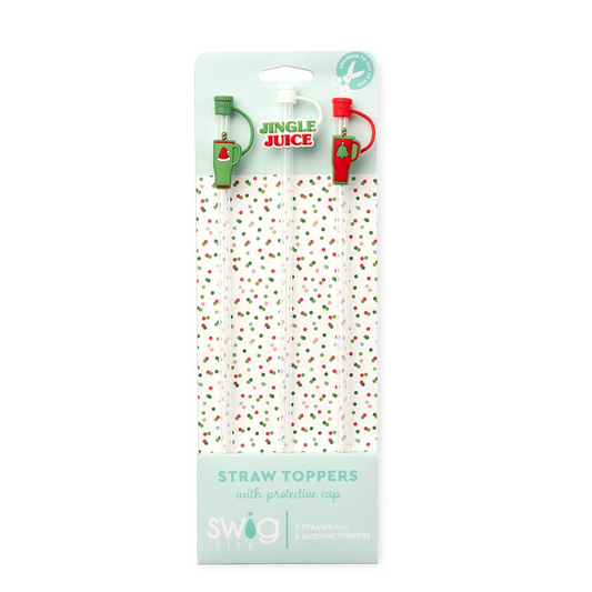 Straw Toppers By SWIG With Straws Included - Mega Mug Christmas - Buttercup Lynne Boutique