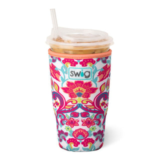 Flourish Iced Cup Coolie - Buttercup Lynne Boutique